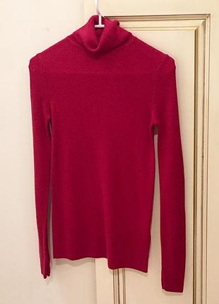 Новий.гольф з меріно вовни uniqlo 100% merino wool ribbed turtleneck jumper pink оригінал.зі свіжих колекцій