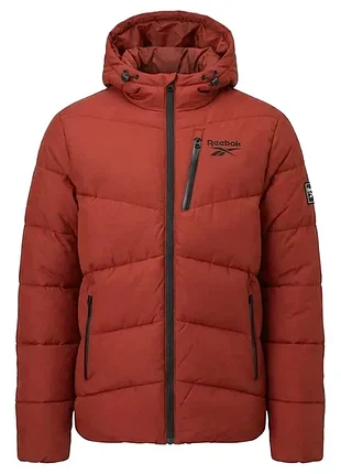 Чоловіча зимова куртка-пуховик reebok stretch puffer omrb1567 rust