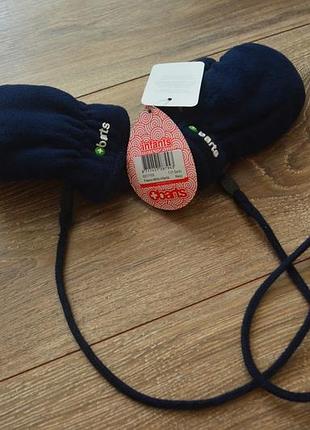 Детские митенки варежки barts fleece mitts infants - silver / на 1-2 года