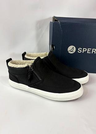 Женские кожаные утепленные полу ботинки sperry crest 40.5 размер