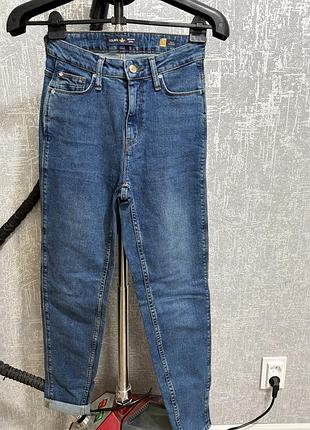 Джинси colins, нові, розмір 25/30, темно сині, присутній єластан( тягнуться) заміри на фото