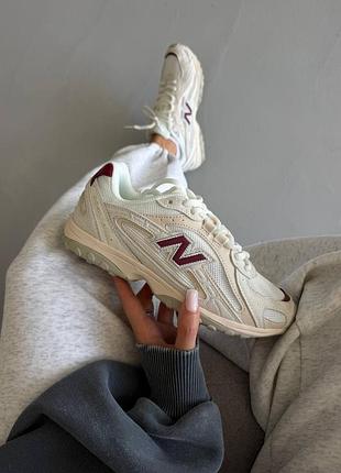 👟 кроссовки new balance 204l cream / burgundy / наложка bs👟