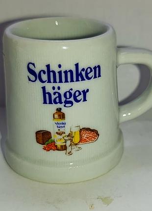 Винтажная, коллекционная, керамическа кружка-стопка schinkehhager
