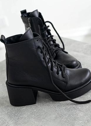 Женские кожаные ботинки на шнуровке р. 36 -41