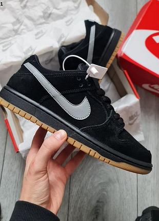 Стильні кросівки nike sb dunk low black gray fog