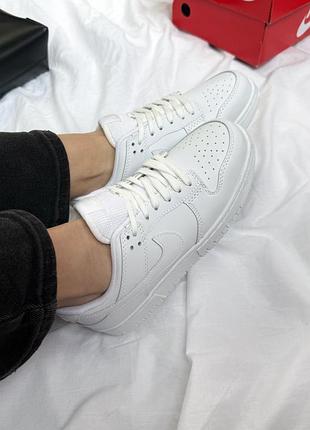 Кросівки nike sb dunk low white жіночі білі шкіряні демісезонні | кеди шкіра весна осінь найк сб данк 36 37 38 39 40
