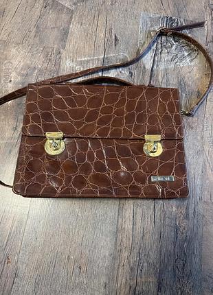 Шкіряна сумка портфель linea dolcetti