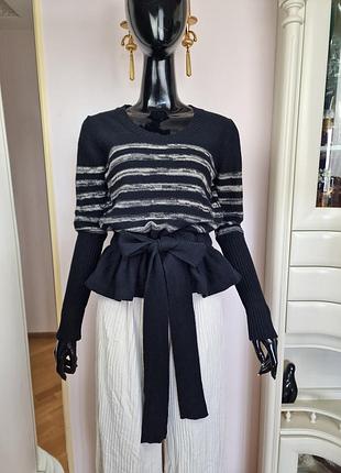Роскошный шерстяной джемпер/блуза sonia rykiel italy, кашемир, баска, р. 40 (m)