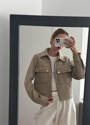 Куртка zara коричнева / піджак zara