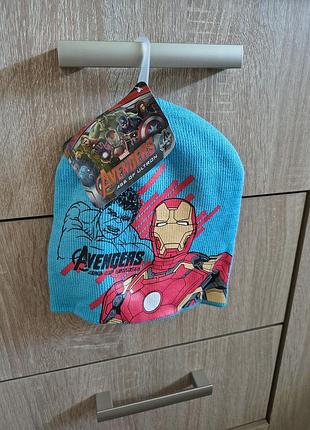 Детская шапка для мальчика disney герои марвел marvel халк железный человек р.52,54