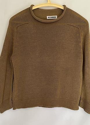Вінтажний джемпер від люксового бренду. #jil sander, розмір s, гірчичного кольору, 100% бавовна.