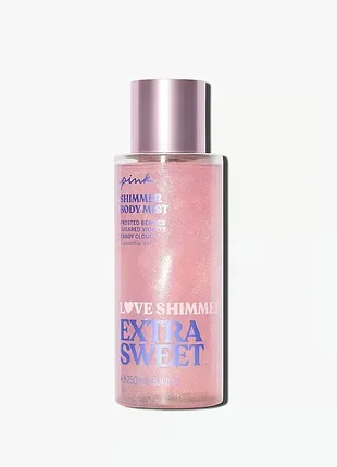 Extra sweet shimmer mist парфюмированный спрей мист с шиммером victoria’s secret pink