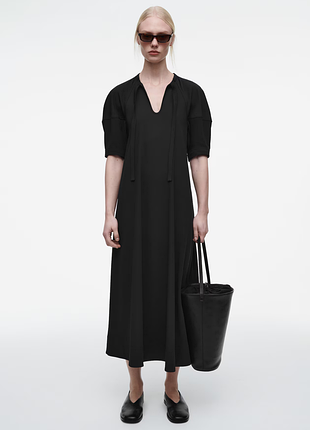 Сукня жіноча cos tie-detail maxi dress / 44 нюанс