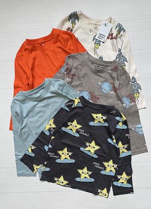 Новий реглан лонгслів для хлопчика h&m 98/104, 110/116