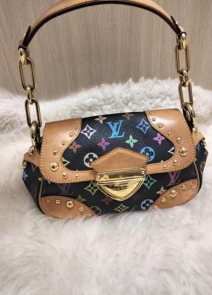 Багатокольорова розкішна монограмна сумка louis vuitton x takashi murakam.