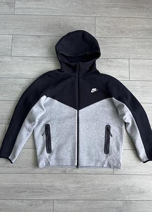 Nike tech fleece xl хл розмір найк теч фліс чоловіча зіп худі кофта з капюшоном кенгурушка джемпер светр батнік зіпка толстовка джемпер оригінал
