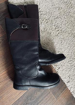🌺классные кожаные сапоги 👢 деми ✅