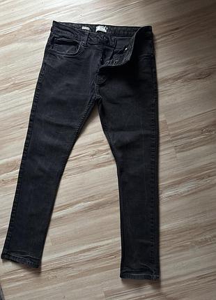 Джинсы topmen стрейч чёрные р.32s-48