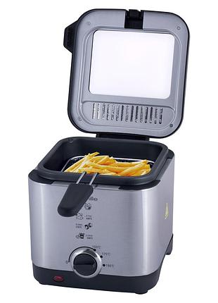 Фритюрница маленькая 900 w kamille, 1.5l фритюр для картофеля фри электрофритюрница настольная