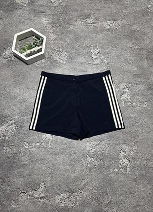 Шорти adidas оригінал чорні чоловічі спортивні шорти адідас літні легкі з лампасами три смужки