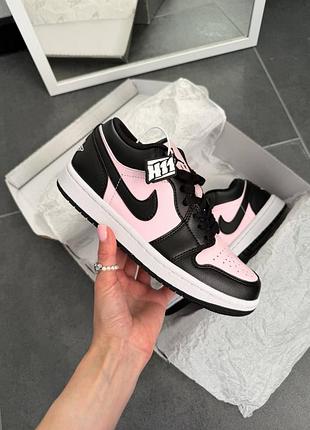 👟 кросівки    nike air jordan 1 low black pink     / наложка bs👟