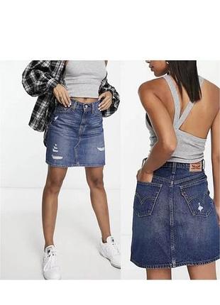 Джинсова спідниця юбка levi’s жіноча xs