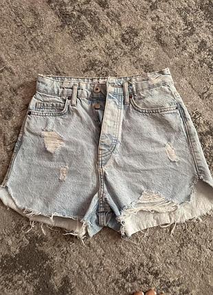 Блакитні шорти zara