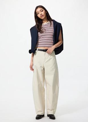 Штани uniqlo 28 бежеві з 100% бавовни