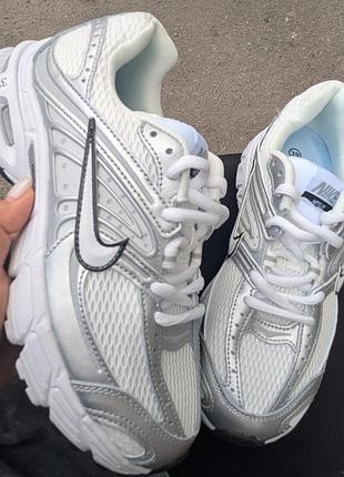 Кроссовки женские натуральная кожа+ сетка nike air max moto 2k white metallic silver
