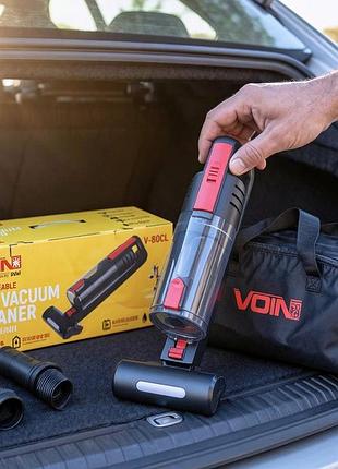 Пылесос автомобильный (100w/ 6000mah), автопылесос с аккумулятором, компактный пылесос для машины и дома, rfe