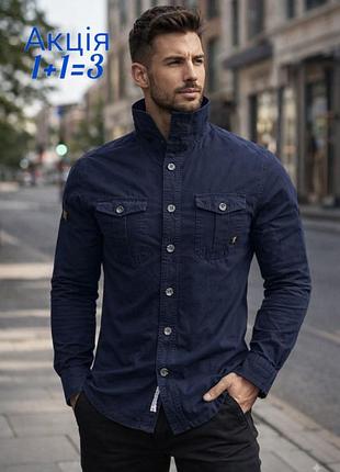 Куртка сорочка superdry vintage rare black streetwear button down cotton shirt men's