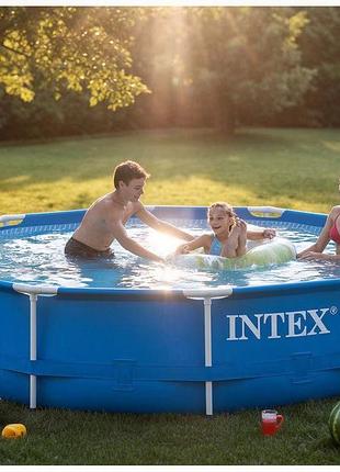 Басейн каркасний басейн (366x76см) intex, каркасний басейн на дачу, надувний басейн каркасний, rfe