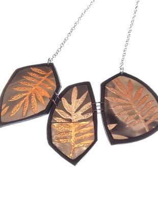 Колье "зимние листья" 5