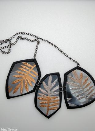 Колье "зимние листья" 2