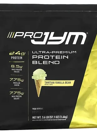 Jym supplement science, pro jym, протеиновая смесь ультра-премиального качества, лента таитянской ванили, 1,6 кг