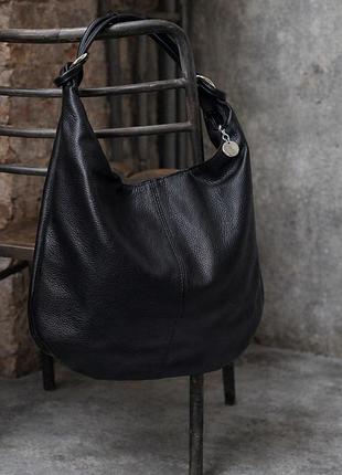 Кожаная большая сумка шоппер made in italy