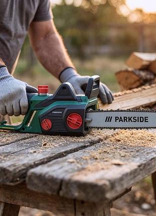 Пила электро цепная 2200вт parkside (германия), мини электропила цепная по дереву, маленькая электропила по дереву, rfe
