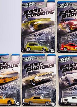 Коллекционные модели hot wheels fast and furious