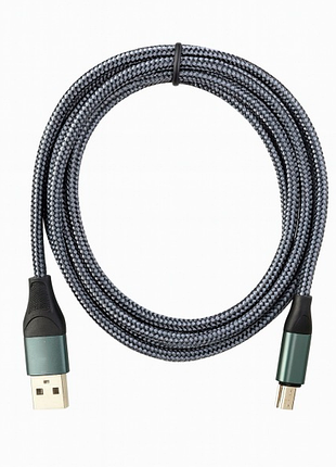 Кабель usb-a к usb-b teeaam 2 м нейлоновый высокоскоростной для принтера