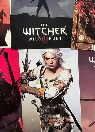 Самоклейкі постери а4 формату на тематику гри the witcher 3