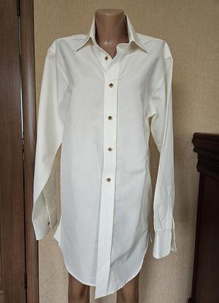 Новая льняная рубашка new &amp; linguood (jermyn st. london), размер m/l (15.5/39)