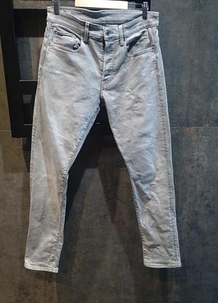 Чоловічі сірі джинси gstar raw g-star tapered 3301 w31 l32
