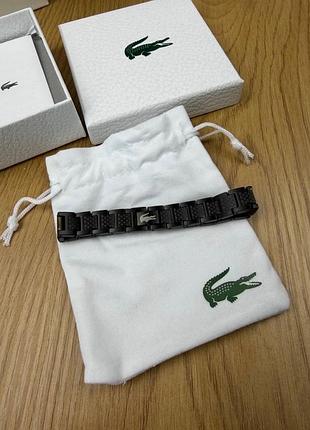 Браслет lacoste | чорний | нержавіюча сталь 🖤