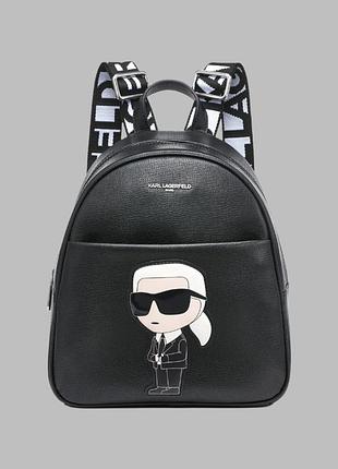 Рюкзак черный женский брендовый karl lagerfeld, карл лагеофельд оригинал, подарок