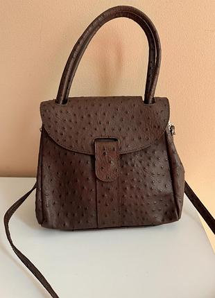 Вінтажна італійська шкіряна сумка made in italy
