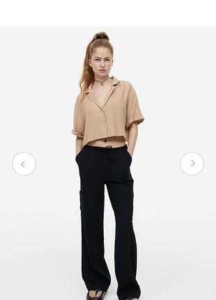 Стильная укороченная рубашка из коллекции divided (h&amp;m).