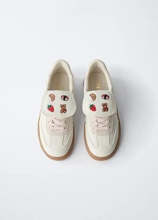 Zara embroidered sneakers/ кеди zara оригінал/ дитячі кеди зара