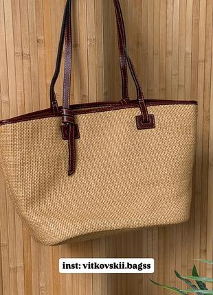 Сумка solara bag raffia/brown 🤍