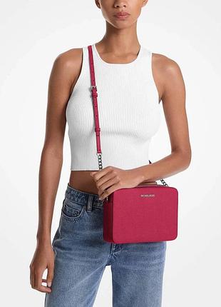 Жіноча шкіряна сумка кросбоді jet set michael kors