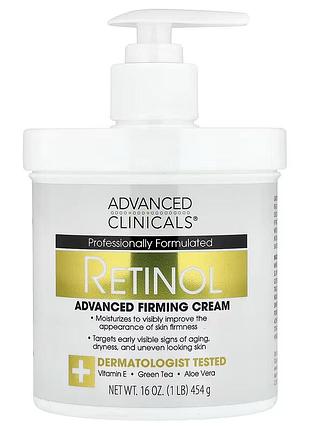 Укрепляющий крем для лица и тела advanced clinicals retinol advanced firming cream с ретинолом 454 г